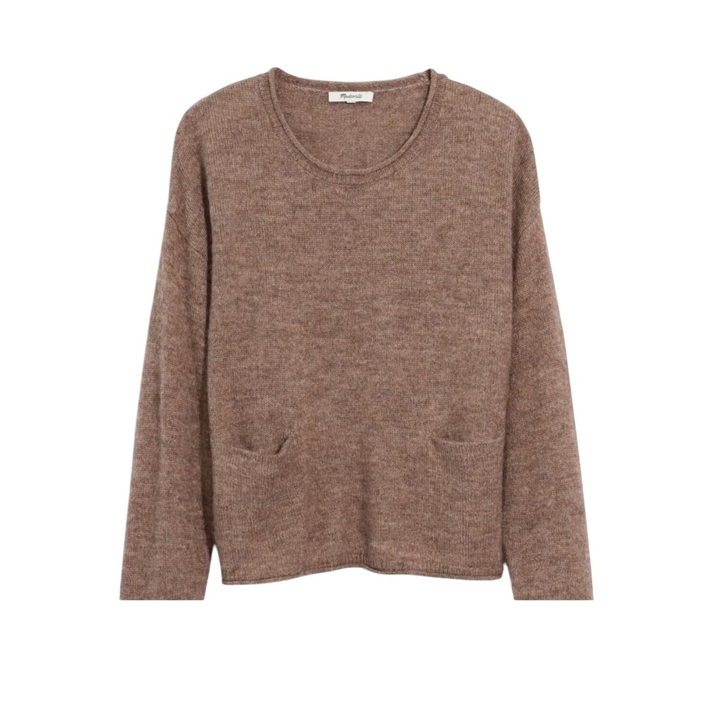 Madewell Chelsea Pocket Pullover Sweater Brown‎ Tan